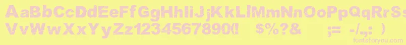 Cosmicaldisfase Font – Pink Fonts on Yellow Background