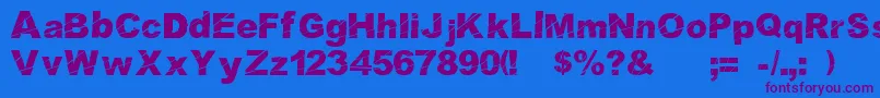 Cosmicaldisfase Font – Purple Fonts on Blue Background