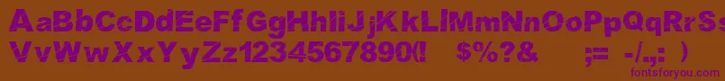 Cosmicaldisfase Font – Purple Fonts on Brown Background