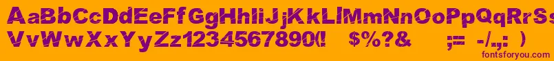 Cosmicaldisfase Font – Purple Fonts on Orange Background