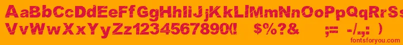 Cosmicaldisfase Font – Red Fonts on Orange Background