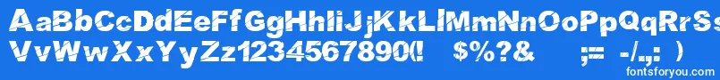 Cosmicaldisfase Font – White Fonts on Blue Background