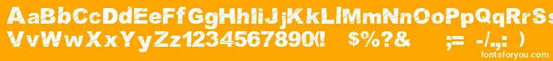 Cosmicaldisfase Font – White Fonts on Orange Background