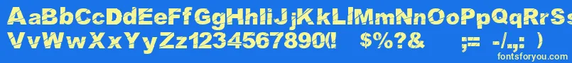 Cosmicaldisfase Font – Yellow Fonts on Blue Background