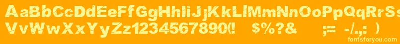 Cosmicaldisfase Font – Yellow Fonts on Orange Background