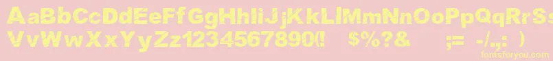 Cosmicaldisfase Font – Yellow Fonts on Pink Background