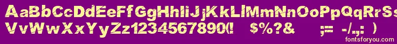 Cosmicaldisfase Font – Yellow Fonts on Purple Background