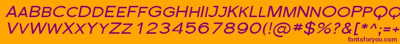 SfflorencesansscexpItalic Font – Purple Fonts on Orange Background