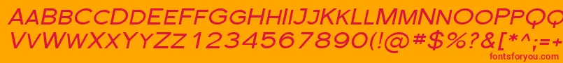 SfflorencesansscexpItalic Font – Red Fonts on Orange Background