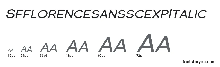 Размеры шрифта SfflorencesansscexpItalic
