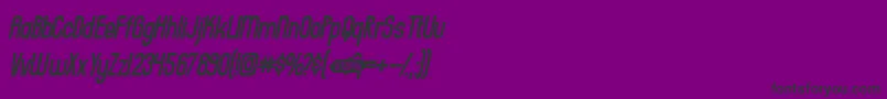 Police EverydayFormulaGauntSway – polices noires sur fond violet