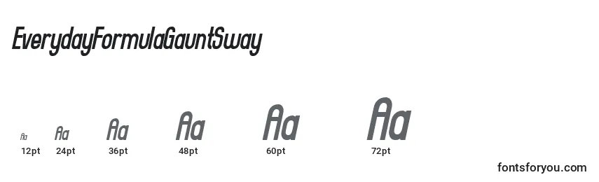 EverydayFormulaGauntSway Font Sizes
