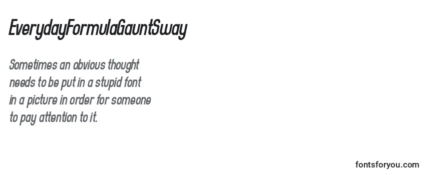 EverydayFormulaGauntSway Font