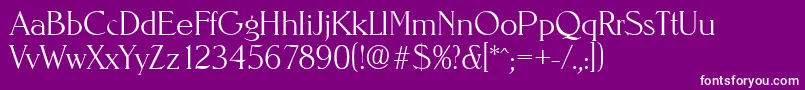 NevadaXlight Font – White Fonts on Purple Background
