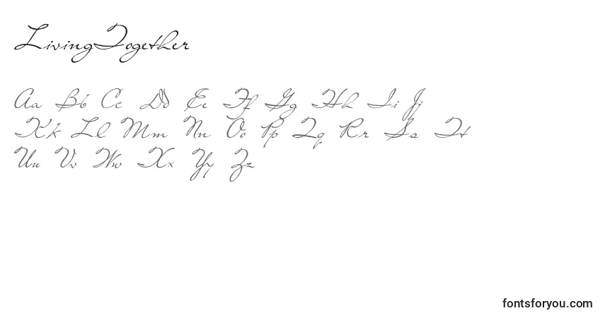 Fuente LivingTogether - alfabeto, números, caracteres especiales