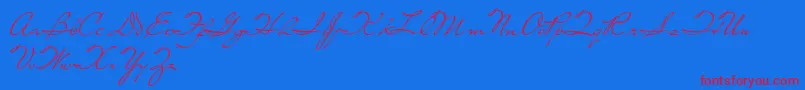 LivingTogether Font – Red Fonts on Blue Background