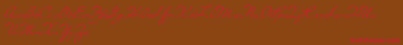 LivingTogether Font – Red Fonts on Brown Background