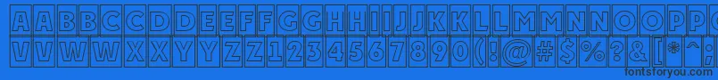 PlakattitulcmotlRegular Font – Black Fonts on Blue Background