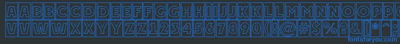 PlakattitulcmotlRegular Font – Blue Fonts on Black Background