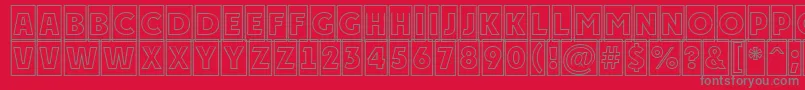 PlakattitulcmotlRegular Font – Gray Fonts on Red Background