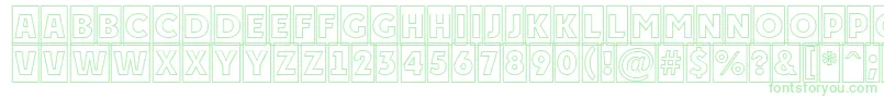 PlakattitulcmotlRegular-Schriftart – Grüne Schriften auf weißem Hintergrund