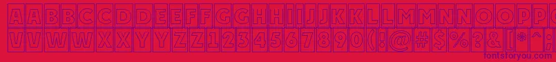 PlakattitulcmotlRegular Font – Purple Fonts on Red Background