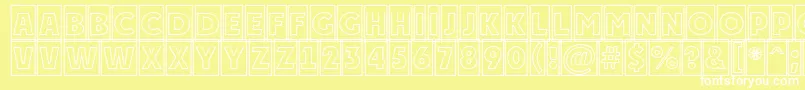 PlakattitulcmotlRegular Font – White Fonts on Yellow Background