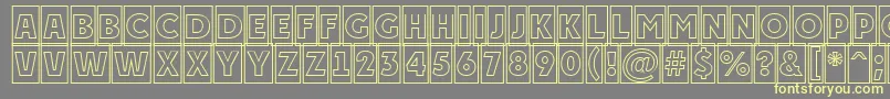 PlakattitulcmotlRegular Font – Yellow Fonts on Gray Background