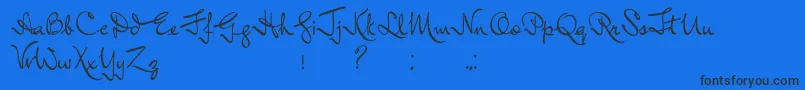 InductiveResonance-Schriftart – Schwarze Schriften auf blauem Hintergrund