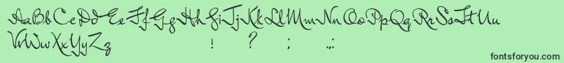 InductiveResonance Font – Black Fonts on Green Background