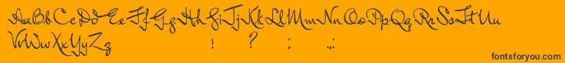 InductiveResonance-Schriftart – Schwarze Schriften auf orangefarbenem Hintergrund