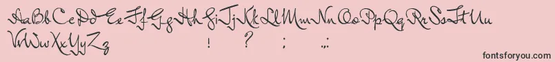 InductiveResonance Font – Black Fonts on Pink Background