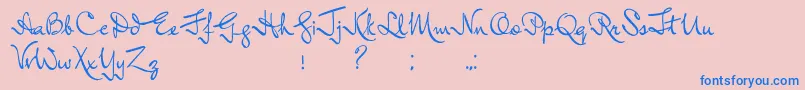 Шрифт InductiveResonance – синие шрифты на розовом фоне