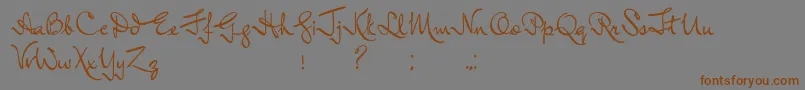 Шрифт InductiveResonance – коричневые шрифты на сером фоне