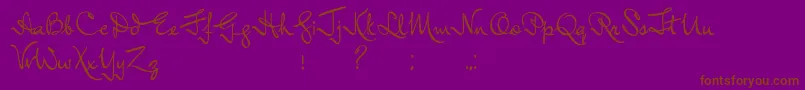 InductiveResonance Font – Brown Fonts on Purple Background