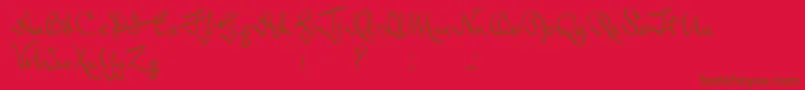 Czcionka InductiveResonance – brązowe czcionki na czerwonym tle
