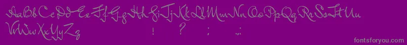 InductiveResonance-fontti – harmaat kirjasimet violetilla taustalla