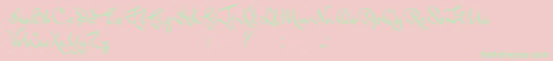 Шрифт InductiveResonance – зелёные шрифты на розовом фоне
