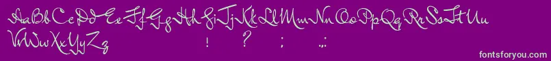 InductiveResonance Font – Green Fonts on Purple Background
