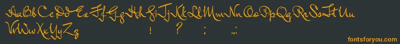 InductiveResonance Font – Orange Fonts on Black Background
