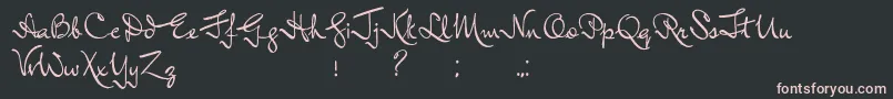 Шрифт InductiveResonance – розовые шрифты на чёрном фоне
