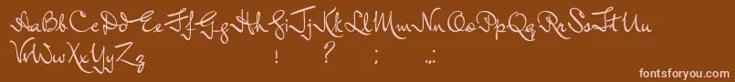 Шрифт InductiveResonance – розовые шрифты на коричневом фоне