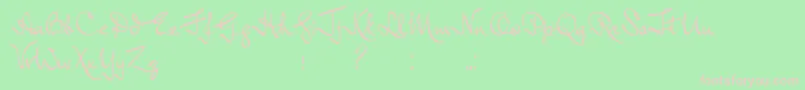 InductiveResonance Font – Pink Fonts on Green Background