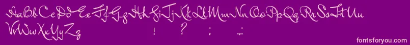 InductiveResonance-Schriftart – Rosa Schriften auf violettem Hintergrund