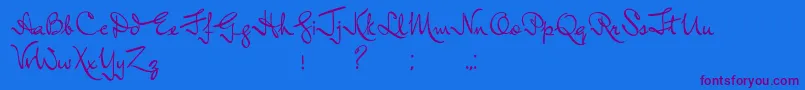 Шрифт InductiveResonance – фиолетовые шрифты на синем фоне