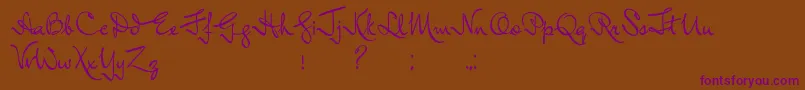 InductiveResonance-Schriftart – Violette Schriften auf braunem Hintergrund