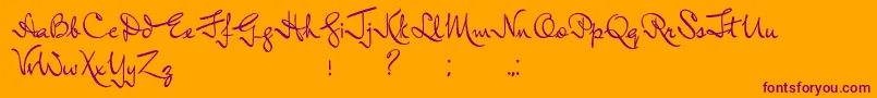 InductiveResonance Font – Purple Fonts on Orange Background
