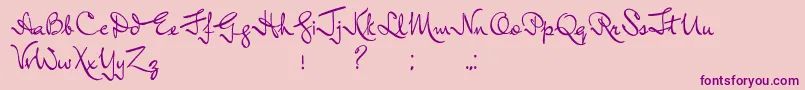 InductiveResonance Font – Purple Fonts on Pink Background