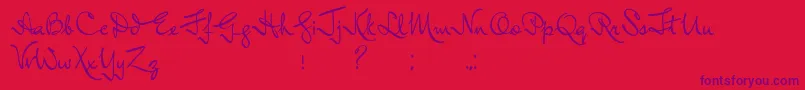 InductiveResonance-Schriftart – Violette Schriften auf rotem Hintergrund