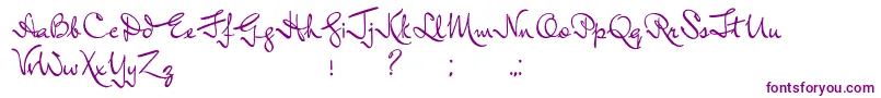 Шрифт InductiveResonance – фиолетовые шрифты на белом фоне